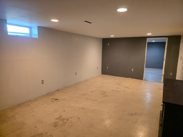 214 Central Ave, Truman, MN 56088 - spare room featuring concrete floors and recessed lighting