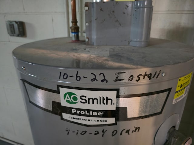 214 Central Ave, Truman, MN 56088 - detailed view of water heater