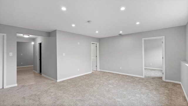 15365 Eagle Creek Way, Apple Valley, MN 55124 - empty room with light colored carpet, recessed lighting, baseboards, and a smoke detector