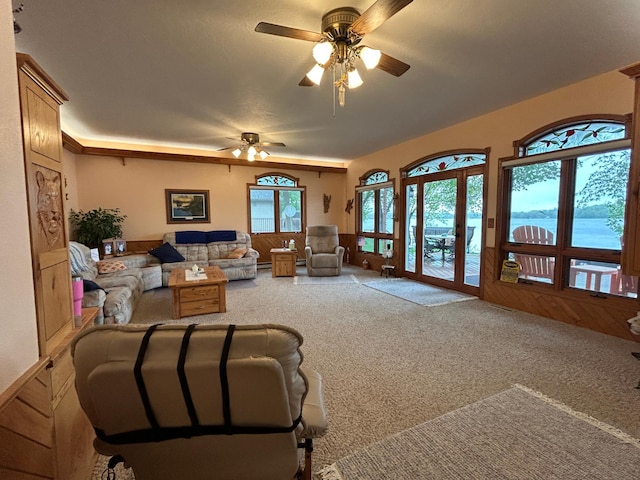 14620 Thomas Rd, Lake Park, MN 56554 - living area featuring carpet and ceiling fan