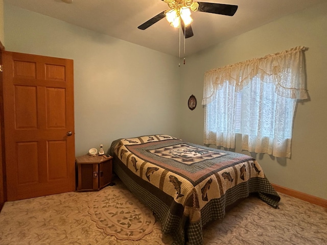 14620 Thomas Rd, Lake Park, MN 56554 - bedroom featuring light carpet and ceiling fan