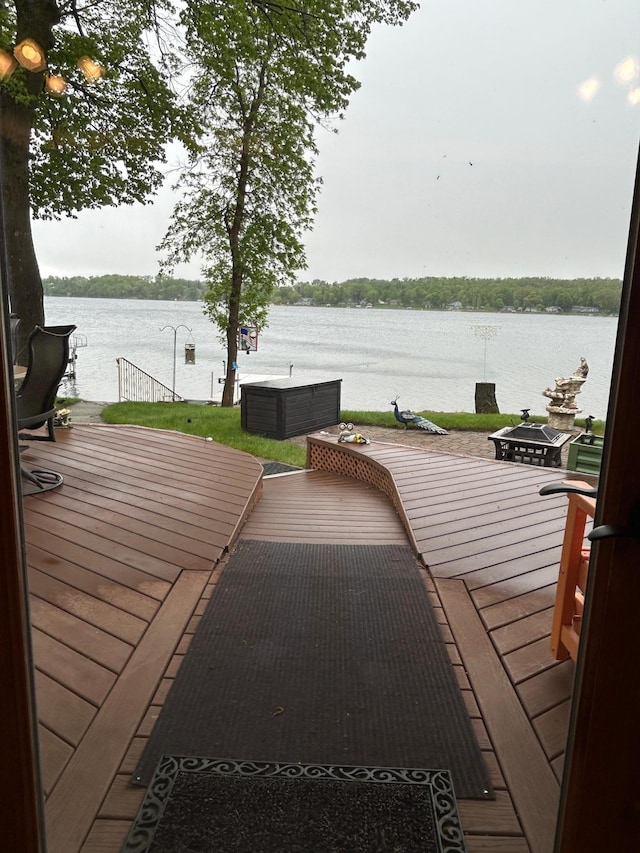14620 Thomas Rd, Lake Park, MN 56554 - deck featuring a water view