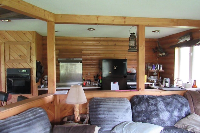 4054 Aspen Rd, Barnum Twp, MN 55767 - living area with log walls