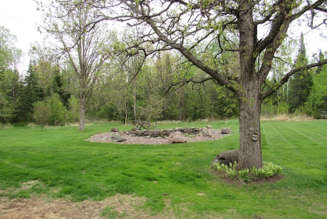 4054 Aspen Rd, Barnum Twp, MN 55767 - view of green lawn featuring a view of trees
