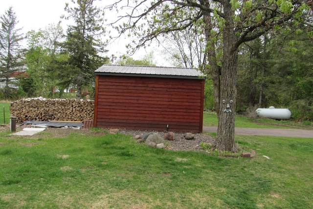 4054 Aspen Rd, Moose Lake, MN 55767 - view of grassy yard with a shed