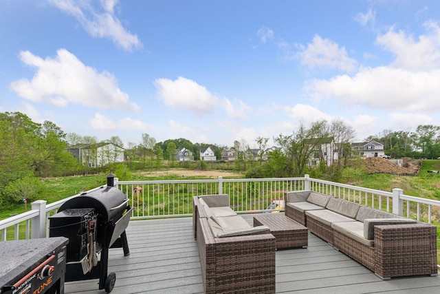 1049 Fabel Ln, Waconia, MN 55387 - deck featuring outdoor lounge area and a residential view