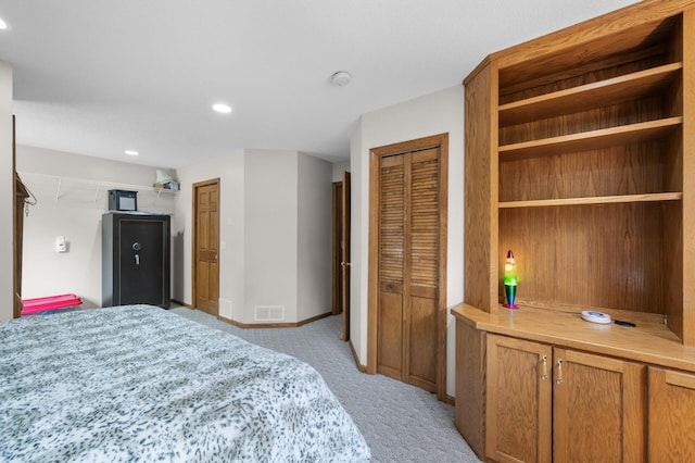 3062 196th Ave NE, East Bethel, MN 55011 - bedroom featuring light colored carpet, recessed lighting, and baseboards