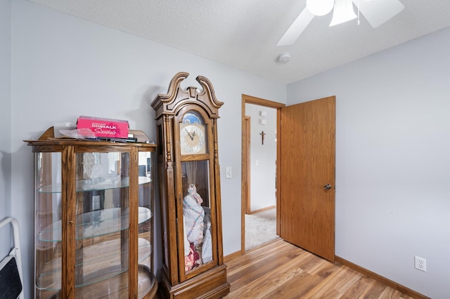 3062 196th Ave NE, East Bethel, MN 55011 - bedroom with light wood-type flooring, baseboards, and ceiling fan