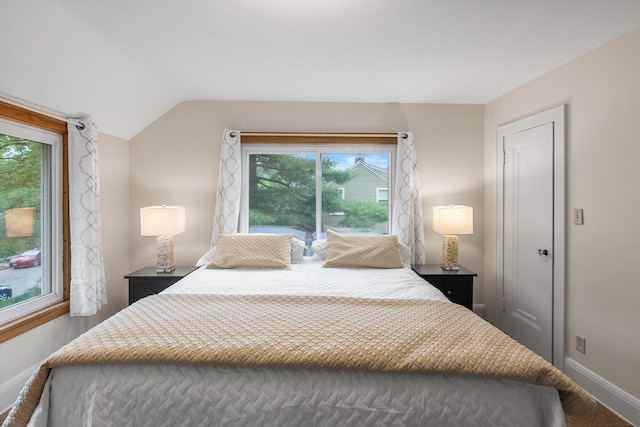 2708 Chowen Ave S, Minneapolis, MN 55416 - bedroom with lofted ceiling and baseboards