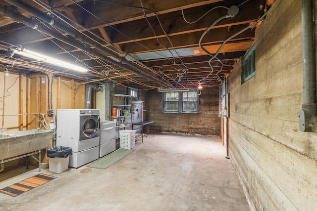 2708 Chowen Ave S, Minneapolis, MN 55416 - below grade area with washer and clothes dryer