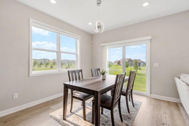 14520 109th Ave N, Maple Grove, MN 55369 - dining area featuring light wood finished floors and recessed lighting