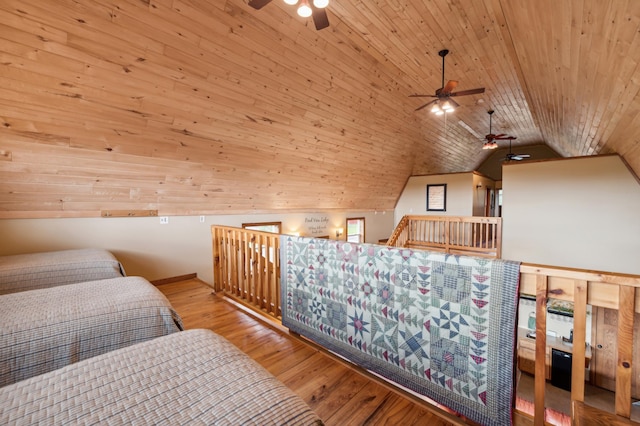 2929 170th St, Frederic, WI 54837 - bedroom with wooden ceiling, lofted ceiling, and wood finished floors