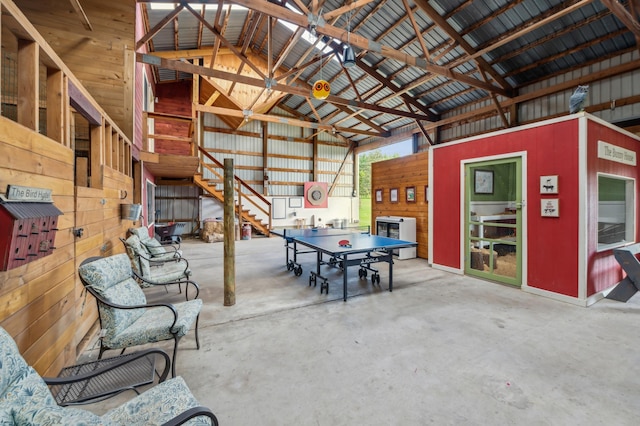 2929 170th St, Frederic, WI 54837 - garage with wood walls