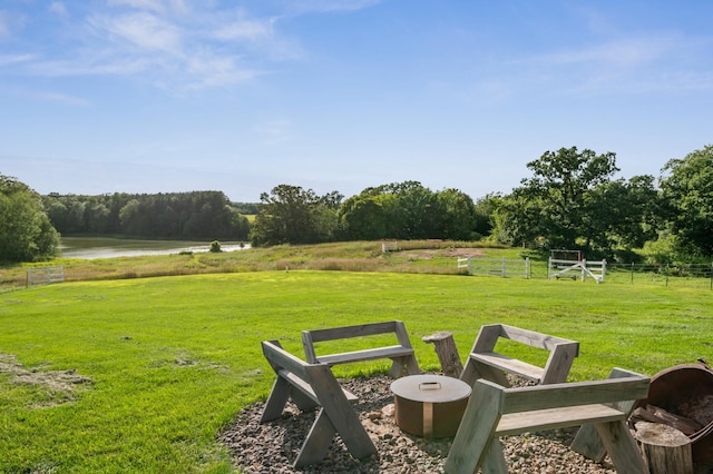 2929 170th St, Frederic, WI 54837 - view of yard featuring a water view and a view of rural / pastoral area