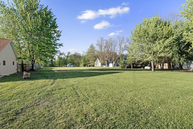 view of grassy yard