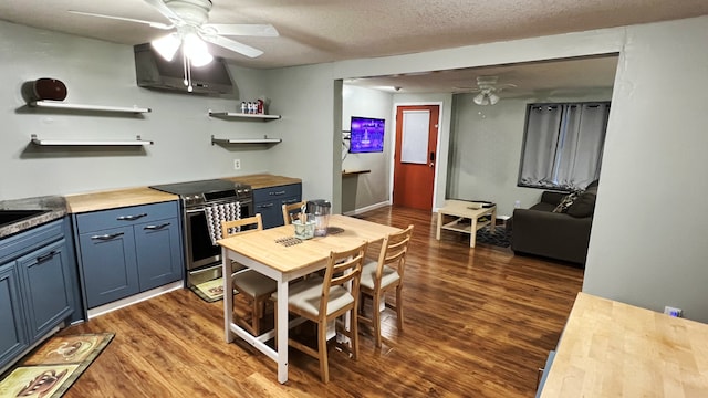 1824 5th St Unit A, Minneapolis, MN 55454 - dining room with a ceiling fan and dark wood-style flooring