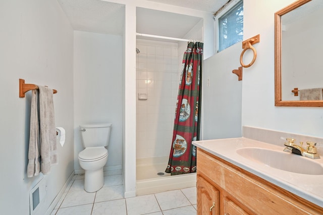 3760 Trenton Ln N, Plymouth, MN 55441 - bathroom featuring vanity, a shower stall, and tile patterned flooring