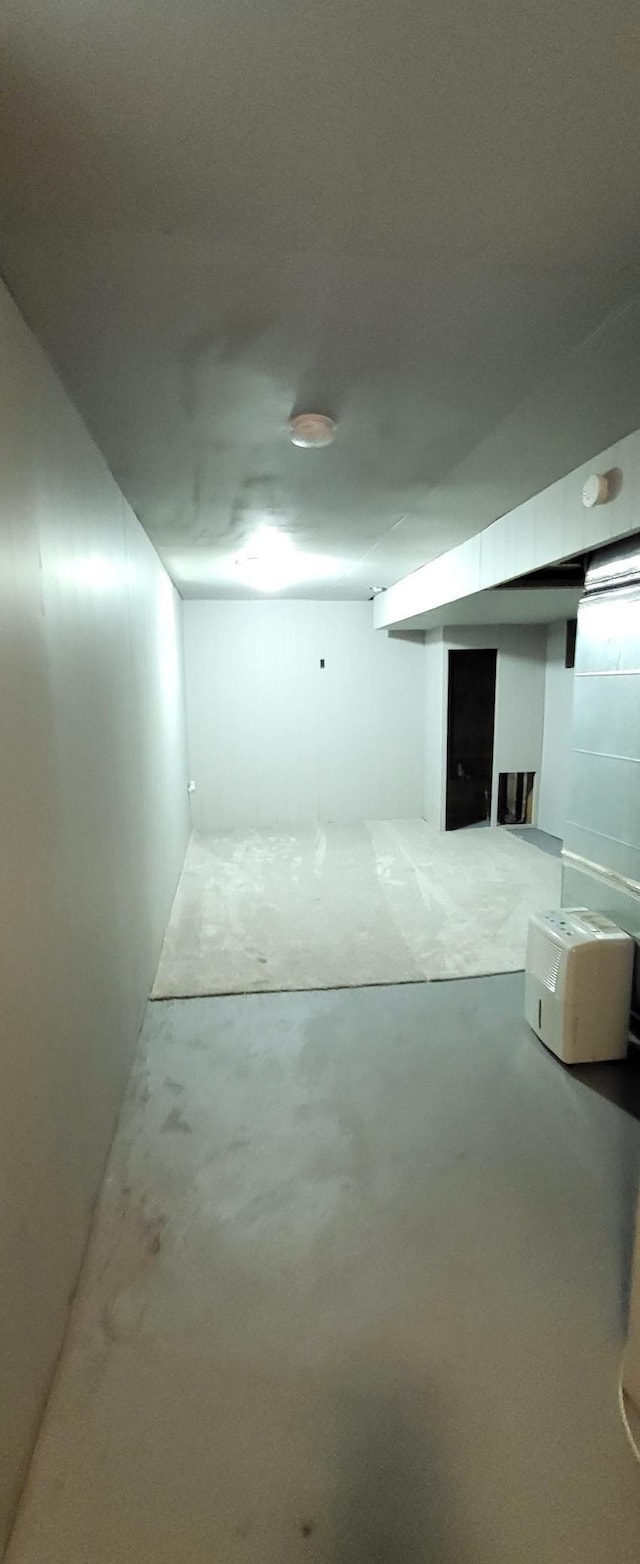 view of finished below grade area