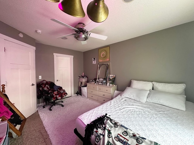 1784 Sandstone Curv, Shakopee, MN 55379 - carpeted bedroom featuring a textured ceiling and ceiling fan