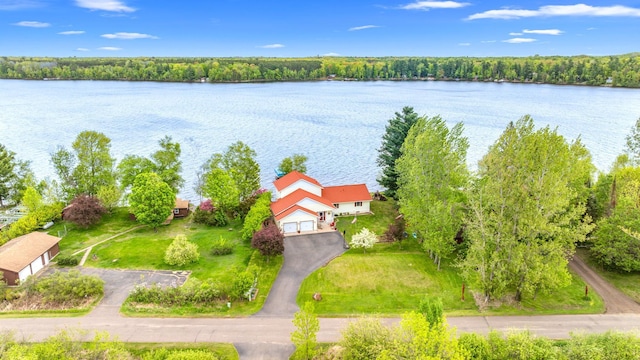 52528 Grindstone Rd, Sandstone, MN 55072 - aerial view of property and surrounding area with a large body of water and a forest