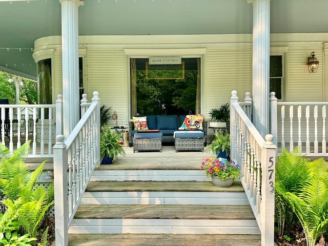 573 Rowland St, Tracy, MN 56175 - entrance to property with a porch and outdoor lounge area