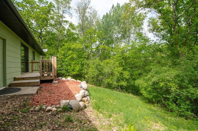 19715 Tyler St NW, Elk River, MN 55330 - view of yard with a wooden deck