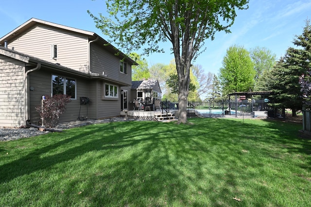 306 Windcrest Ln SE, New Prague, MN 56071 - view of yard with a deck