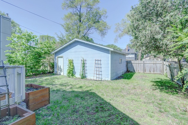 2714 18th Ave S, Minneapolis, MN 55407 - view of yard with a vegetable garden and an outbuilding