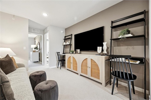 10391 Glacier Ln N, Maple Grove, MN 55369 - carpeted living area with baseboards and recessed lighting