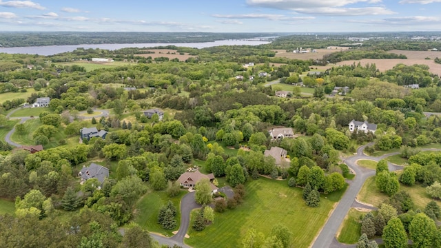 drone / aerial view of a nearby body of water
