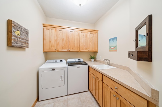 washroom featuring washer and dryer and cabinet space