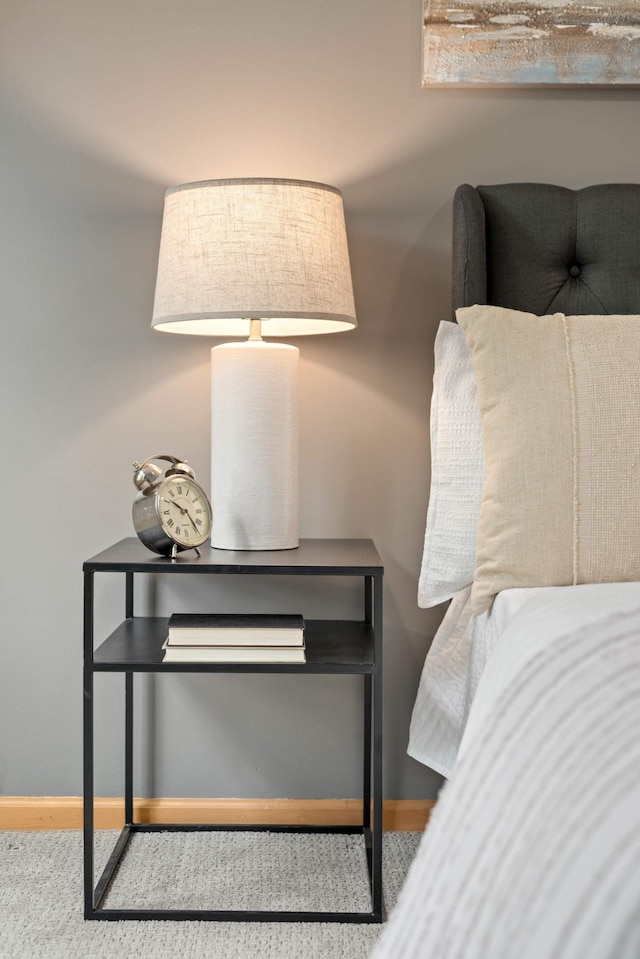 bedroom with baseboards