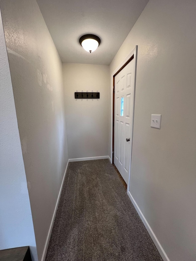 225 State St, Buhl, MN 55713 - hall with dark colored carpet and baseboards