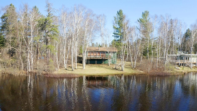 6565 White Pine Ln, Biwabik Twp, MN 55741 - dock area with a deck with water view