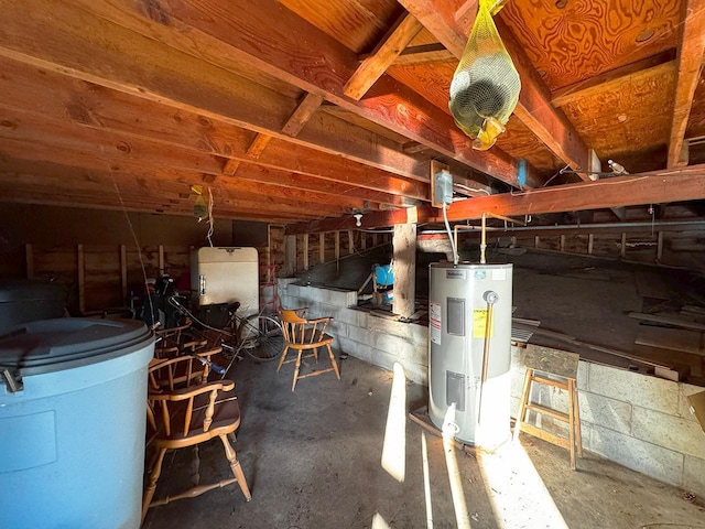 6565 White Pine Ln, Biwabik Twp, MN 55741 - attic with electric water heater