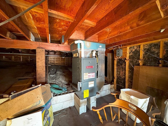 6565 White Pine Ln, Biwabik Twp, MN 55741 - utility room with heating unit