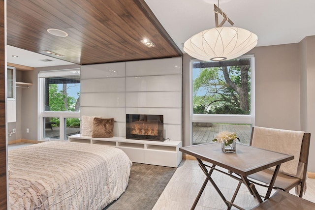 5016 Shady Oak Rd S, Minnetonka, MN 55343 - bedroom featuring multiple windows, wood finished floors, a fireplace, and baseboards