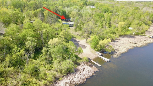 20996 County 96, Little Sauk Twp, MN 56378 - aerial view of a heavily wooded area and a large body of water