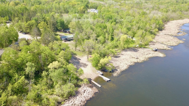 20996 County 96, Little Sauk Twp, MN 56378 - aerial view of a heavily wooded area and a nearby body of water