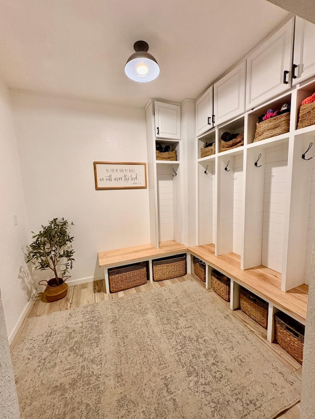 1622 82nd Ave NW, Williams, MN 56686 - mudroom featuring baseboards and wood finished floors