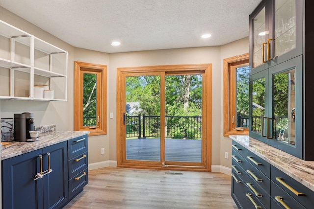 16905 Jalisco Ter W, Lakeville, MN 55044 - entryway featuring plenty of natural light, light wood-style floors, a textured ceiling, and recessed lighting