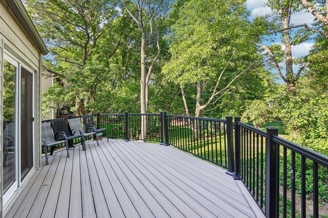16905 Jalisco Ter W, Lakeville, MN 55044 - wooden terrace with view of scattered trees