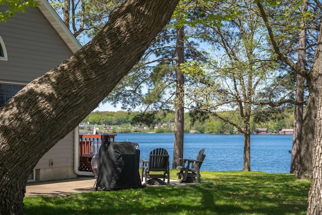 601 Idlewild St Unit 102, Balsam Lake, WI 54810 - view of grassy yard with a water view