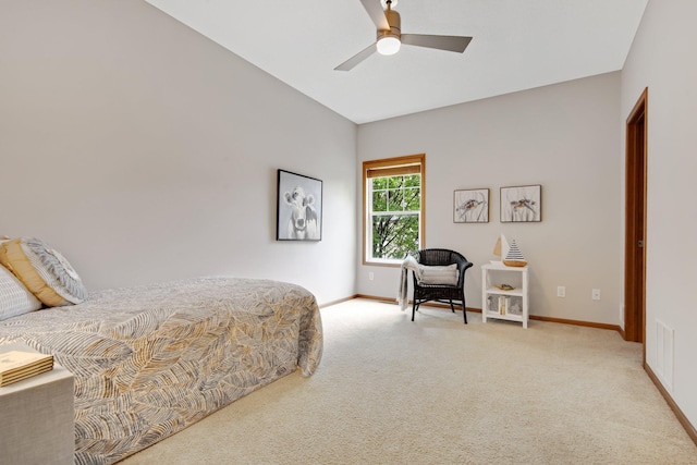 3314 Hazel Trl Unit G, Woodbury, MN 55129 - bedroom with carpet, baseboards, and a ceiling fan