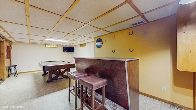 718 Atwood St S, Shakopee, MN 55379 - recreation room featuring a dry bar, baseboards, and pool table
