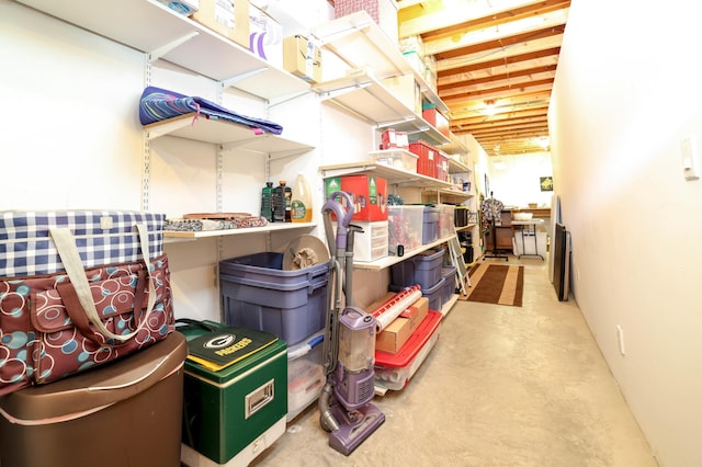 view of storage room