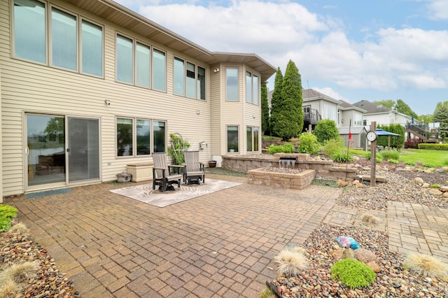 view of patio / terrace featuring a residential view