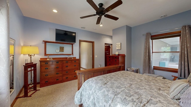 380 7th St SE, Chatfield, MN 55923 - carpeted bedroom with recessed lighting and ceiling fan