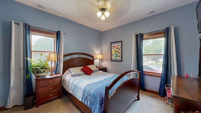 380 7th St SE, Chatfield, MN 55923 - bedroom featuring carpet floors, a ceiling fan, and baseboards