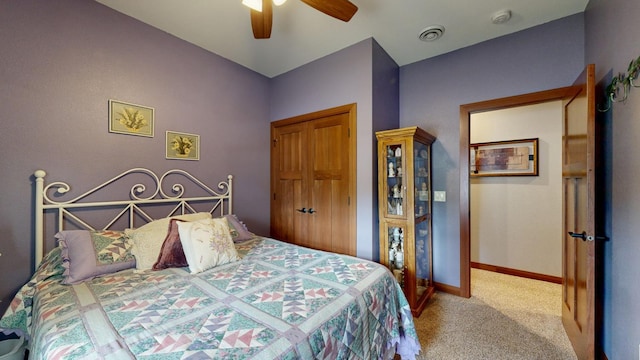 380 7th St SE, Chatfield, MN 55923 - carpeted bedroom featuring baseboards and ceiling fan